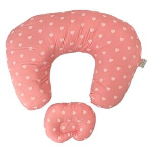 Miracle Baby Nursing Pillows Maternity Feeding Waist Cushion 2Pc/Set Pink Hearts